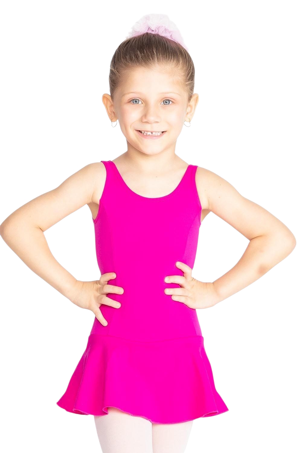 5824 LEOTARDO INFANTIL CON ENAGUA FUCSIA